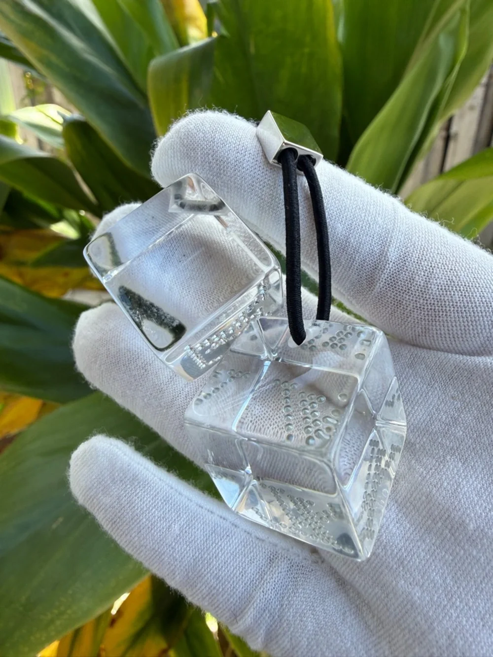 Louis Vuitton Dice Hair Tie Hair Accessory Authentic Rhinestone Cube Crystal - Picture 8 of 8